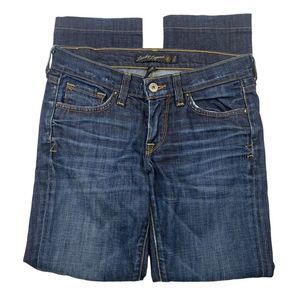 Lucky Brand Womens Legend Zoe Mid Rise Straight Jeans Size 2 26 Blue Dark Wash